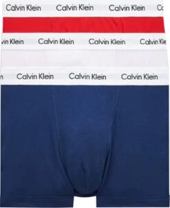 Calvin Klein Boxershorts - Heren - 3-pack - Wit/Blauw/Rood - Maat M -Merkloos Soldes 980x1200