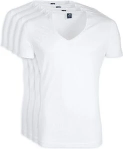 Suitable - T-shirt Wit Diepe V-hals Vibamboru Bamboe Stretch 2Pack - Maat L - Slim-fit -Merkloos Soldes 991x1200 5