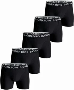 Björn Borg Boxershort Essential - Onderbroeken - Boxer - 5 Stuks - Heren - Maat L - Zwart