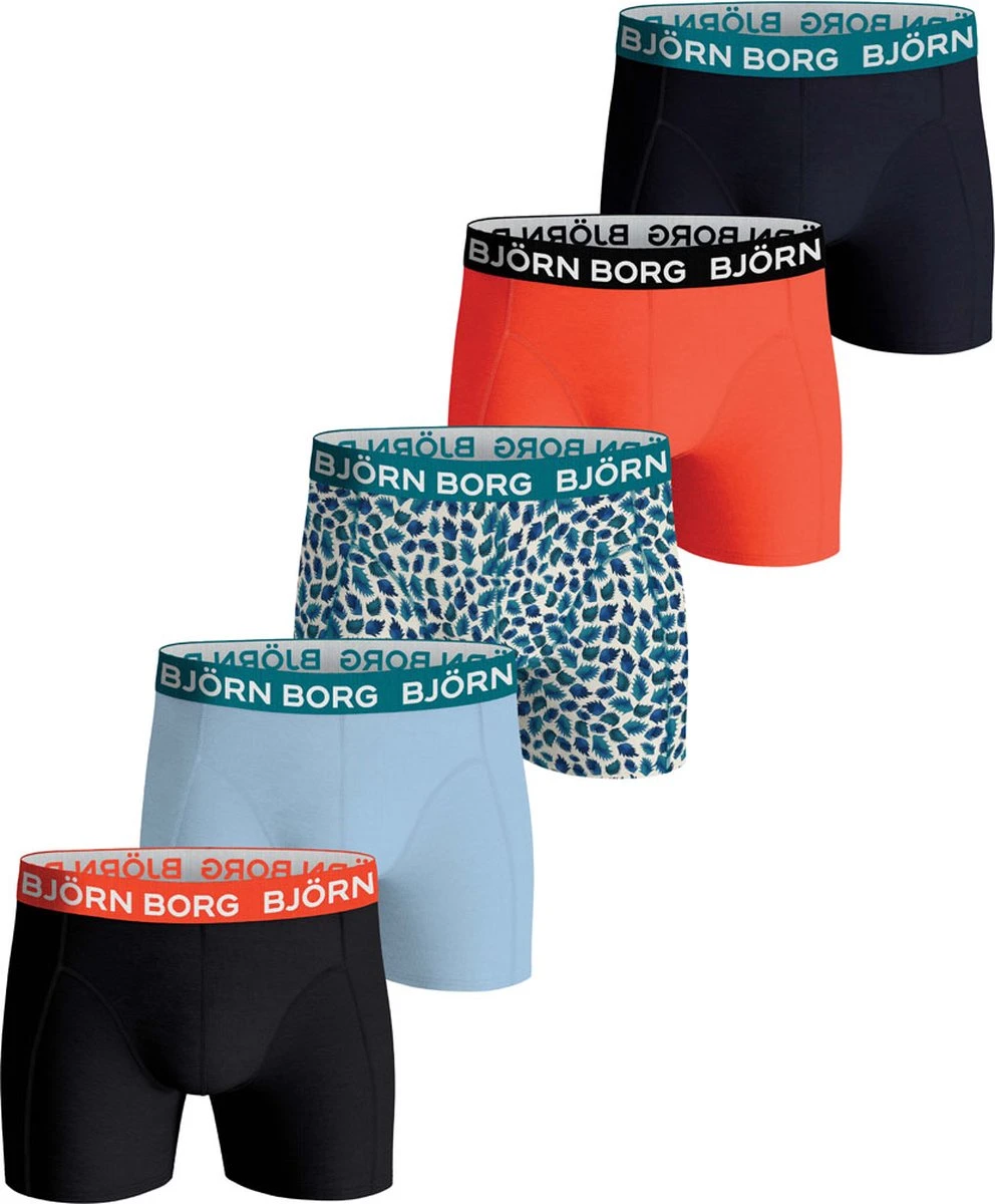 Björn Borg Cotton Stretch Boxers - Heren Boxers Normale Lengte (5-pack) - Multicolor - Maat: L 9 Björn Borg Cotton Stretch Boxers - Heren Boxers Normale Lengte (5-pack) - Multicolor - Maat: L – Image 7
