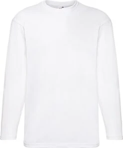 2 Pack Fruit Of The Loom Value Weight Longsleeve T-shirt Wit Maat L -Merkloos Soldes 997x1200 1