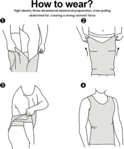 TAFUER - Corrigerend Hemd Mannen - Body Buik Shapewear Shirt - Slim Waist Shaper - Mouwloos - Wit - L -Merkloos Soldes 999x1200 1