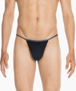 HOM PLUMES G-String Zwart Polyamide En Elastaan - XL